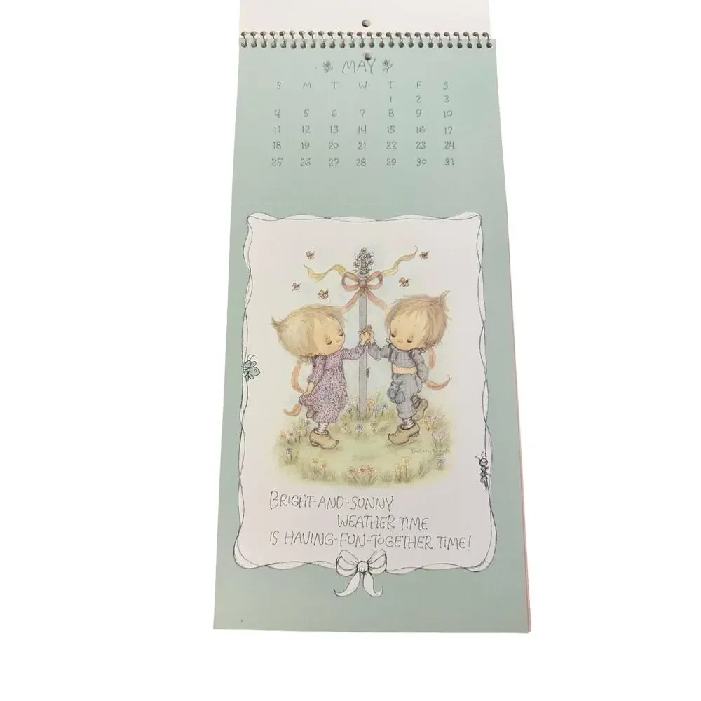 1975 Hallmark Kindred Spirits Postcard Calendar – Vintage 1970s Wall Art
